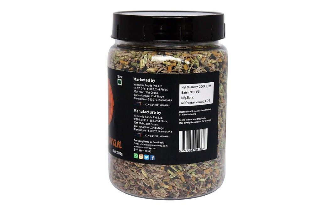 Graminway Panchphoran Mix Masala    Plastic Jar  300 grams